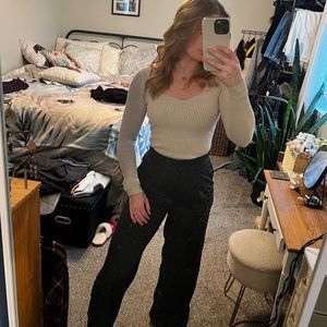 Oatmeal Abercrombie Bodysuit